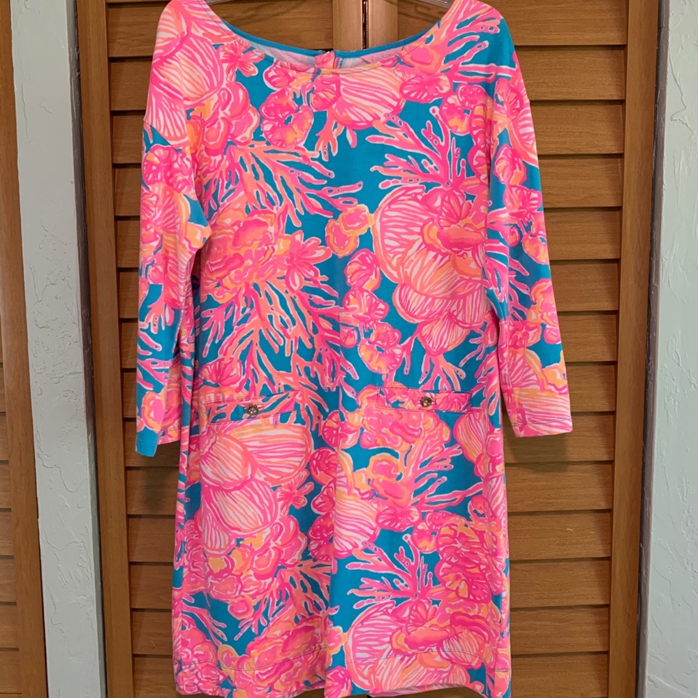 Lilly Pulitzer Coral Tropical Shift Dress